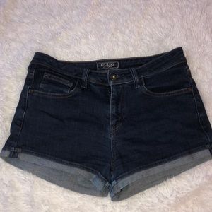 Guess dark denim shorts